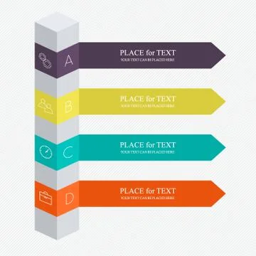 Vector colorful text box, trendy colors Stock Illustration