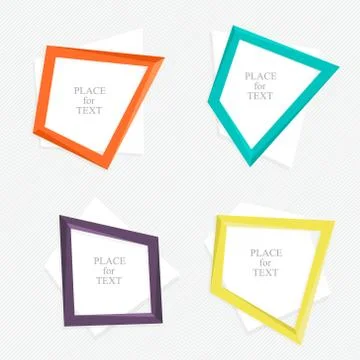 Vector colorful text box, trendy colors Stock Illustration