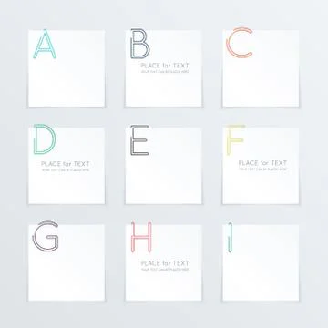 Vector colorful text box, trendy colors Stock Illustration
