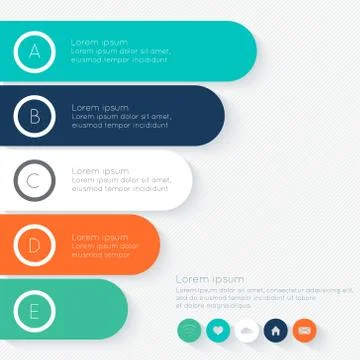 Vector colorful text box, trendy colors Stock Illustration