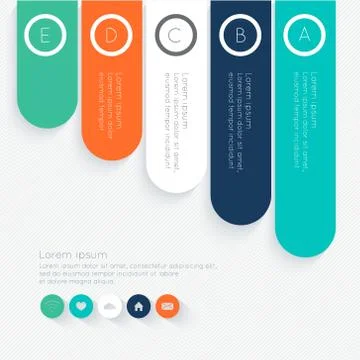 Vector colorful text box, trendy colors Stock Illustration