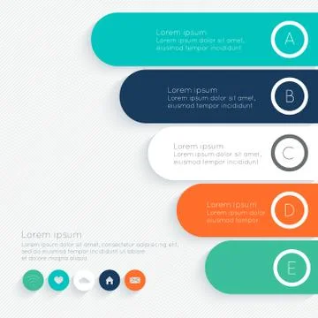 Vector colorful text box, trendy colors Stock Illustration