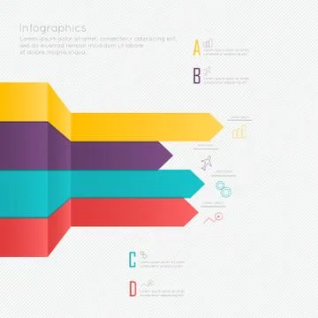 Vector colorful text box, trendy colors Stock Illustration