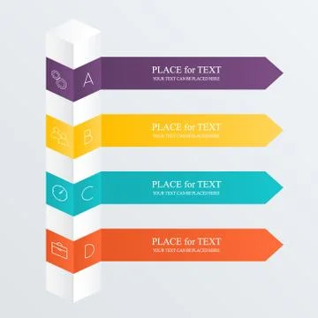 Vector colorful text box, trendy colors Stock Illustration