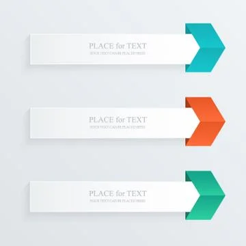 Vector colorful text box, trendy colors Stock Illustration