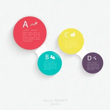Vector colorful text box, trendy colors Stock Illustration
