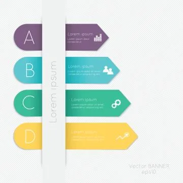 Vector colorful text box, trendy colors Stock Illustration