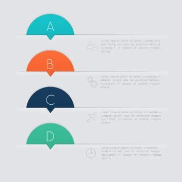 Vector colorful text box, trendy colors Stock Illustration
