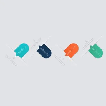 Vector colorful text box, trendy colors Stock Illustration