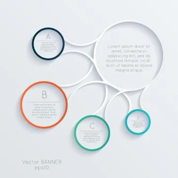 Vector colorful text box, trendy colors Stock Illustration