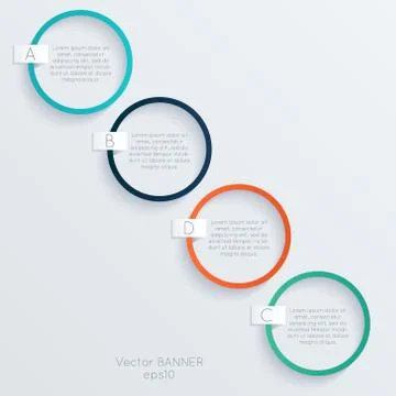 Vector colorful text box, trendy colors Illustrazione stock