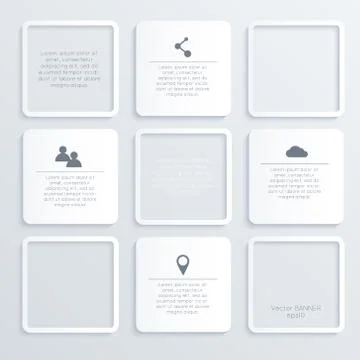 Vector colorful text box, trendy colors Stock Illustration
