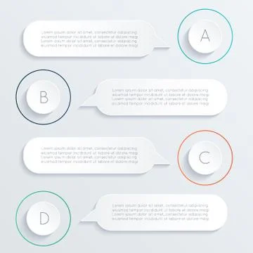 Vector colorful text box, trendy colors Stock Illustration
