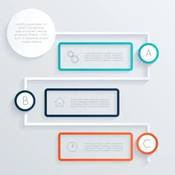 Vector colorful text box, trendy colors Stock Illustration