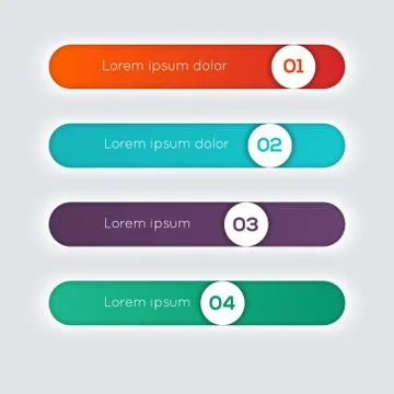 Vector colorful text box, trendy colors Stock Illustration