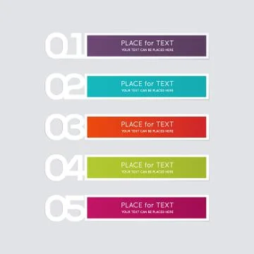 Vector colorful text box, trendy colors Illustrazione stock