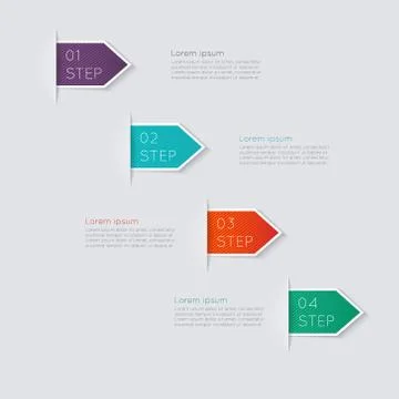 Vector colorful text box, trendy colors Illustrazione stock