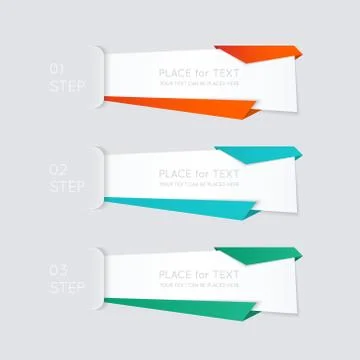 Vector colorful text box, trendy colors Stock Illustration
