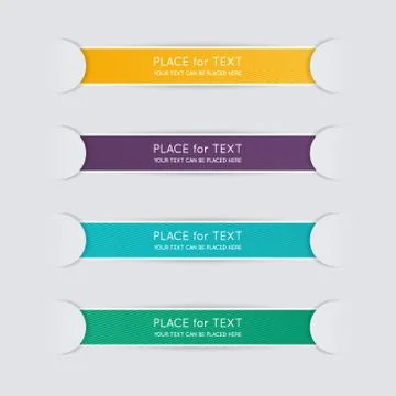 Vector colorful text box, trendy colors Stock Illustration