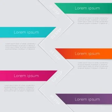 Vector colorful text box, trendy colors Stock Illustration