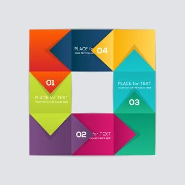 Vector colorful text box, trendy colors Stock Illustration