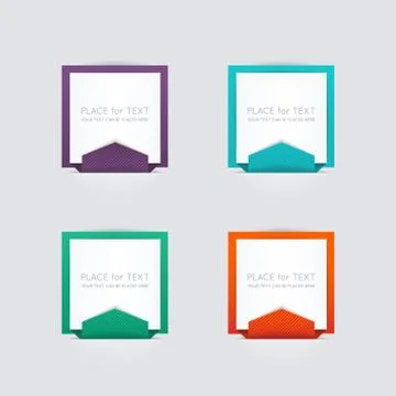 Vector colorful text box, trendy colors Illustrazione stock