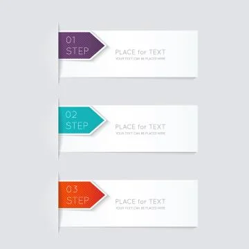 Vector colorful text box, trendy colors Illustrazione stock