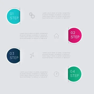 Vector colorful text box, trendy colors Stock Illustration