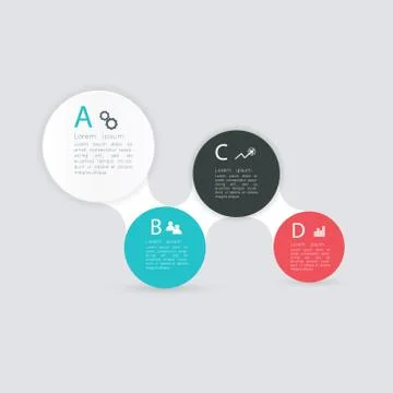 Vector colorful text box, trendy colors. Illustrazione stock
