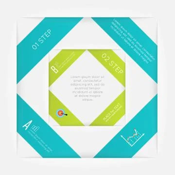 Vector colorful text box, trendy colors. Stock Illustration