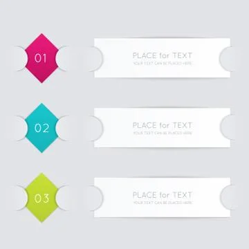Vector colorful text box, trendy colors. Stock Illustration