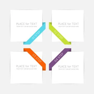 Vector colorful text box, trendy colors. Stock Illustration