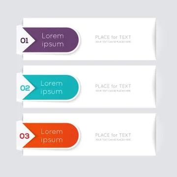 Vector colorful text box, trendy colors. Stock Illustration
