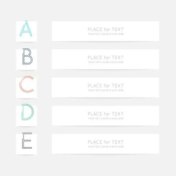 Vector colorful text box, trendy colors. Stock Illustration