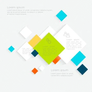 Vector colorful text box, trendy colors. Stock Illustration