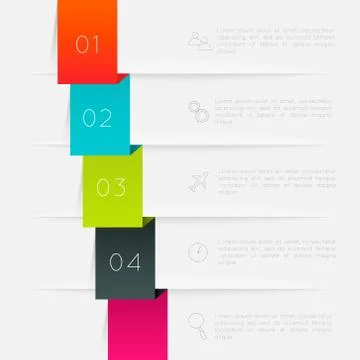 Vector colorful text box, trendy colors. Stock Illustration