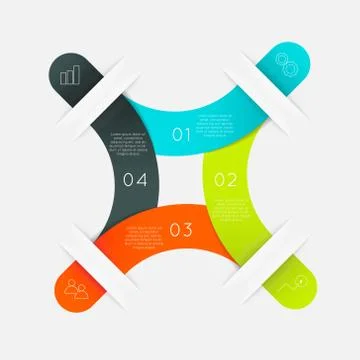 Vector colorful text box, trendy colors. Illustrazione stock