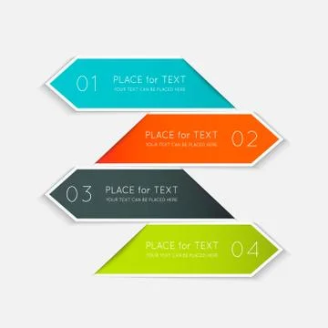 Vector colorful text box, trendy colors. Stock Illustration