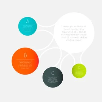 Vector colorful text box, trendy colors. Illustrazione stock