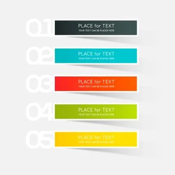 Vector colorful text box, trendy colors. Stock Illustration