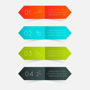 Vector colorful text box, trendy colors. Stock Illustration