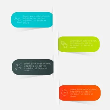 Vector colorful text box, trendy colors. Stock Illustration