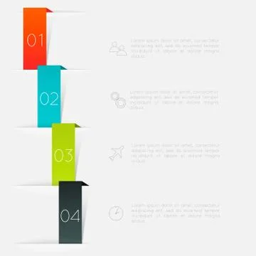 Vector colorful text box, trendy colors. Stock Illustration