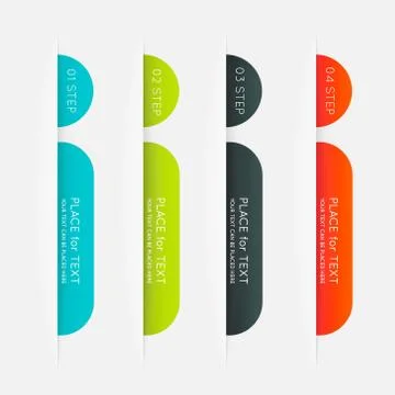 Vector colorful text box, trendy colors. Stock Illustration