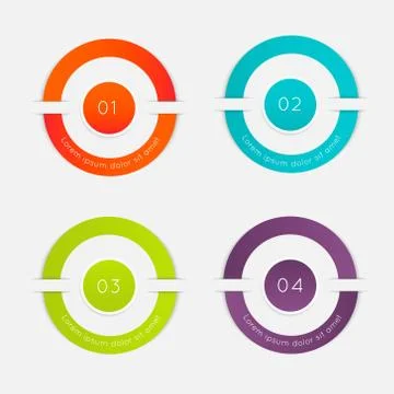 Vector colorful text box, trendy colors. Illustrazione stock