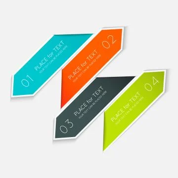 Vector colorful text box, trendy colors. Stock Illustration