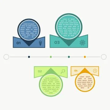 Vector colorful timeline info graph Stock Illustration