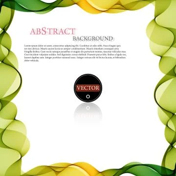 Vector colorful wave shaped stripes border background Stock Illustration