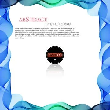 Vector colorful wave shaped stripes border background Stock Illustration