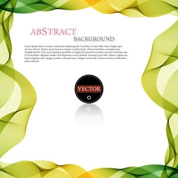 Vector colorful wave shaped stripes border background Illustrazione stock